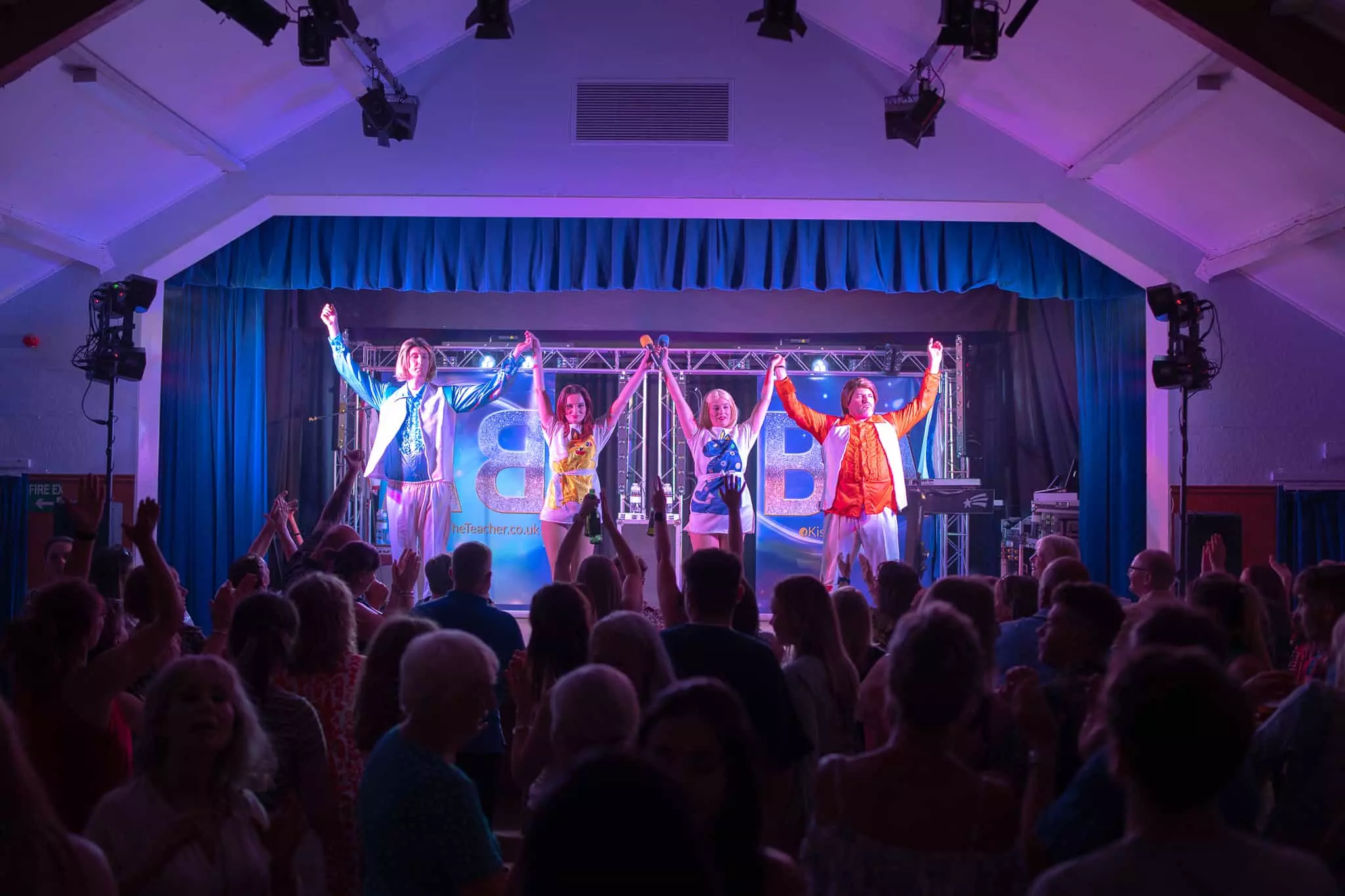 ABBA band Kiss the Teacher performing abba tributes across the uk