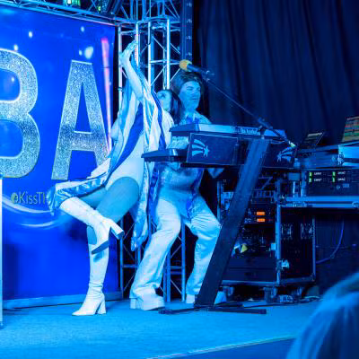 Kiss the Teacher ABBA Tribute at Sedburgh June 2023 photo by Dylan Reynolds Photography