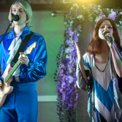 Kiss The Teacher ABBA tribute band at Llandovery Rfc Ladies Day 2025 