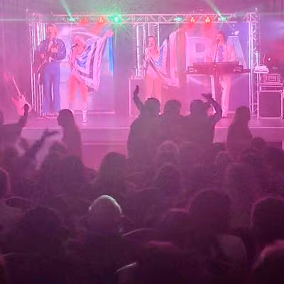 Kiss the Teacher ABBA Tribute at Axminster Guildhall March 2024