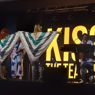 Kiss The Teacher ABBA tribute band at Chesil Beach Holiday Park May 2026