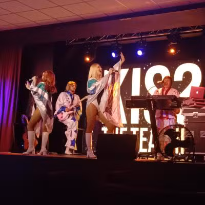 Kiss The Teacher ABBA tribute band at Chesil Beach Holiday Park May 2026