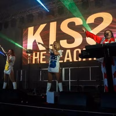 Kiss The Teacher ABBA tribute at The Humber view tribute festival June 2026