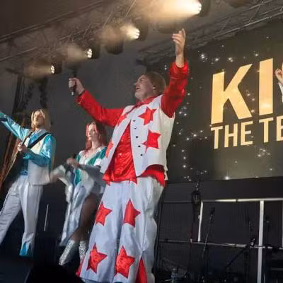 Kiss The Teacher ABBA tribute at The Humber view tribute festival June 2026