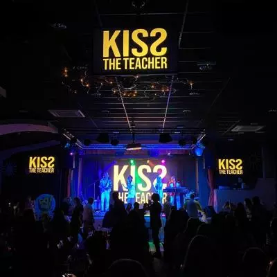 Kiss The Teacher ABBA tribute band live on stage at Littlesea Holiday park