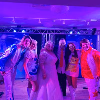 Kiss The Teacher at The Wedding of Mr & Mrs Robinson April 2023