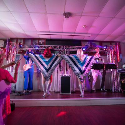 Kiss The Teacher ABBA tribute band at Llandovery Rfc Ladies Day 2025 