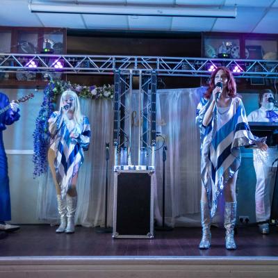 Kiss The Teacher ABBA tribute band at Llandovery Rfc Ladies Day 2025 